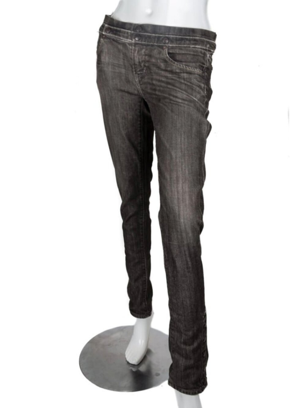 Citizens of Humanity Gray Low Rise Straight Leg Jeans Grunge Indie Sleaze Y2K